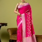 Classic Benarasi Semi Silk Saree | Fuchsia Pink