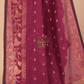 Cotton Silk Jamdani Saree With Wine Red- 129