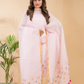 Salt White Cotton Linen 2-Piece Set Kurti & Dupatta (UNSTITCHED) - 116