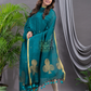 Teal Blue Cotton Linen 2-Piece Set Kurti & Dupatta (UNSTITCHED) - 121