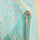 Sky Blue Cotton Linen 2-Piece Set Kurti & Dupatta (UNSTITCHED) - 117