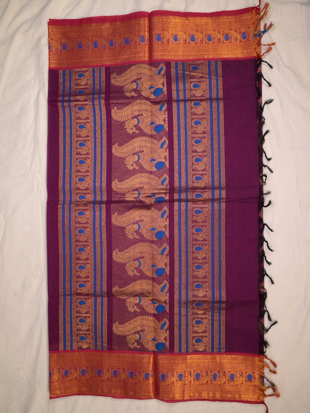 Kanchi Cotton|Purple & Pink