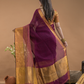 Tissue Silk Saree In Brick Red and Golden Border - 030