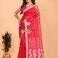 Silk Jamdani Saree With True Black - 151