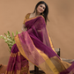 Tissue Silk Saree In Brick Red and Golden Border - 030