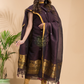 Vintage Grape | Handloom Jamdani Linen Unstitched 2-Piece Kurti | Benaras Design