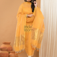 Linen Jamdani Unstitched 2-Piece Kurti  |  Marigold Yellow