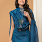 Cassic Blue color Jamdani 2-Piece Set Kurti & Dupatta (UNSTITCHED) - 158