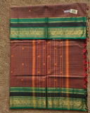 Kanchi Cotton|Olive green & Green