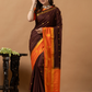 Classic Mysore Semi Silk Saree | Chocolate Brown