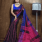 Cotton Silk Saree with Olive Green -005 - indeloom