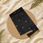 Handloom Chanderi Silk Cotton Saree  |  rich black