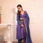 Grape Purple Linen X Linen 2-Piece Set Kurti & Dupatta (UNSTITCHED) - 303