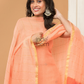 Coral Orange Jamdani 2-Piece Set Kurti & Dupatta (UNSTITCHED) - 140