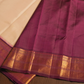 Silk Mark Certified Handloom Kanjivaram Slk Saree  |  Warm Ivory