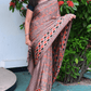 Ajrakh Exclusive Designer Modal Silk in Brick Red and Black - 027 - indeloom
