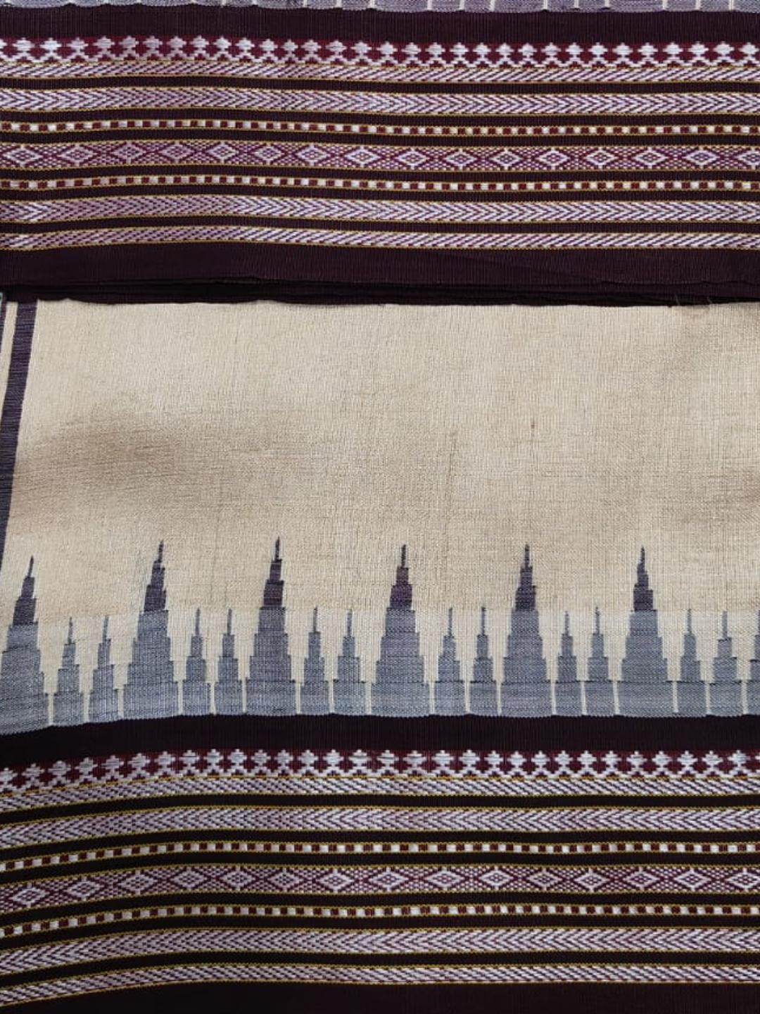 Handwoven Pure Vidarbha Tussar Silk Saree | Brown