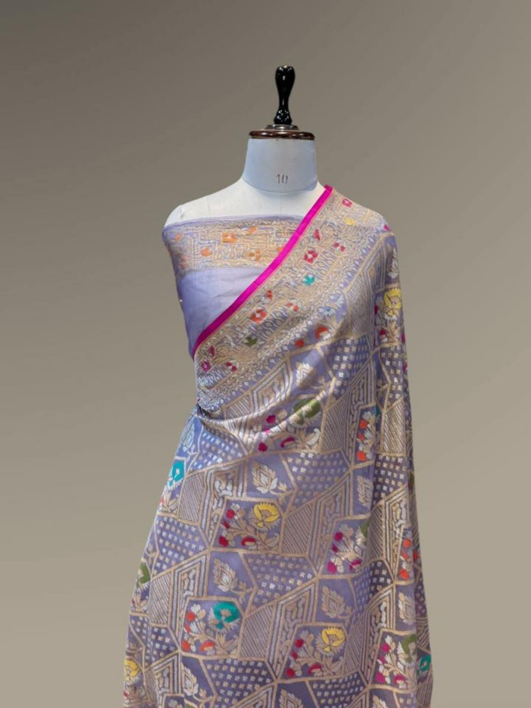 Banarasi Exclusive Ektara Kora JAMDANI Tilfi saree | Lavender