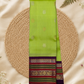 Handwoven Pure Gadwal Silk Saree  |  Parrot Green