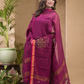 Peach Pink Pure Linen Sequin Suit 2 Piece Set Kurti & Dupatta (UNSTITCHED) -645