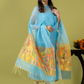 Handwoven Jamdani Muslin Unstitched 2-piece Kurti | Sky Blue