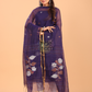 Grape Purple Muslin Jamdani 2-Piece Set Kurti & Dupatta (UNSTITCHED) - 083