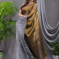 Tissue Silk Saree With Olive Green - 009