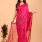 Matka Silk Saree With Dark Pink - 152