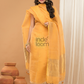 Linen Jamdani Unstitched 2-Piece Kurti  |  Marigold Yellow