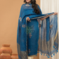Cassic Blue color Jamdani 2-Piece Set Kurti & Dupatta (UNSTITCHED) - 158