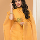 Linen Jamdani Unstitched 2-Piece Kurti  |  Marigold Yellow