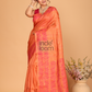 Tissue Jamdani Saree With Spanish Orange - 131