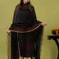 Handwoven Jamdani cotton Unstitched 2-piece Kurti | Jet Black