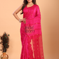 Matka Silk Saree With Dark Pink - 152