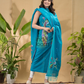 Aqua Blue Jamdani 2-Piece Set Kurti & Dupatta (UNSTITCHED) -725