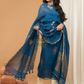 Cassic Blue color Jamdani 2-Piece Set Kurti & Dupatta (UNSTITCHED) - 158