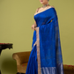 Handwoven Chanderi Silk Cotton Saree | Royal Blue