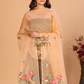Pure Handloom Muslin Jamdani Dupatta  With Pale Orange - 037