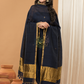 Linen Jamdani Unstitched 2-Piece Kurti  |  Midnight Blue