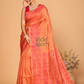 Tissue Jamdani Saree With Spanish Orange - 131