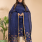 Dark Purple Cotton Linen 2-Piece Set Kurti & Dupatta (UNSTITCHED) - 118