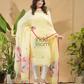 Pale Yellow Jamdani 2-Piece Set Kurti & Dupatta (UNSTITCHED) -726