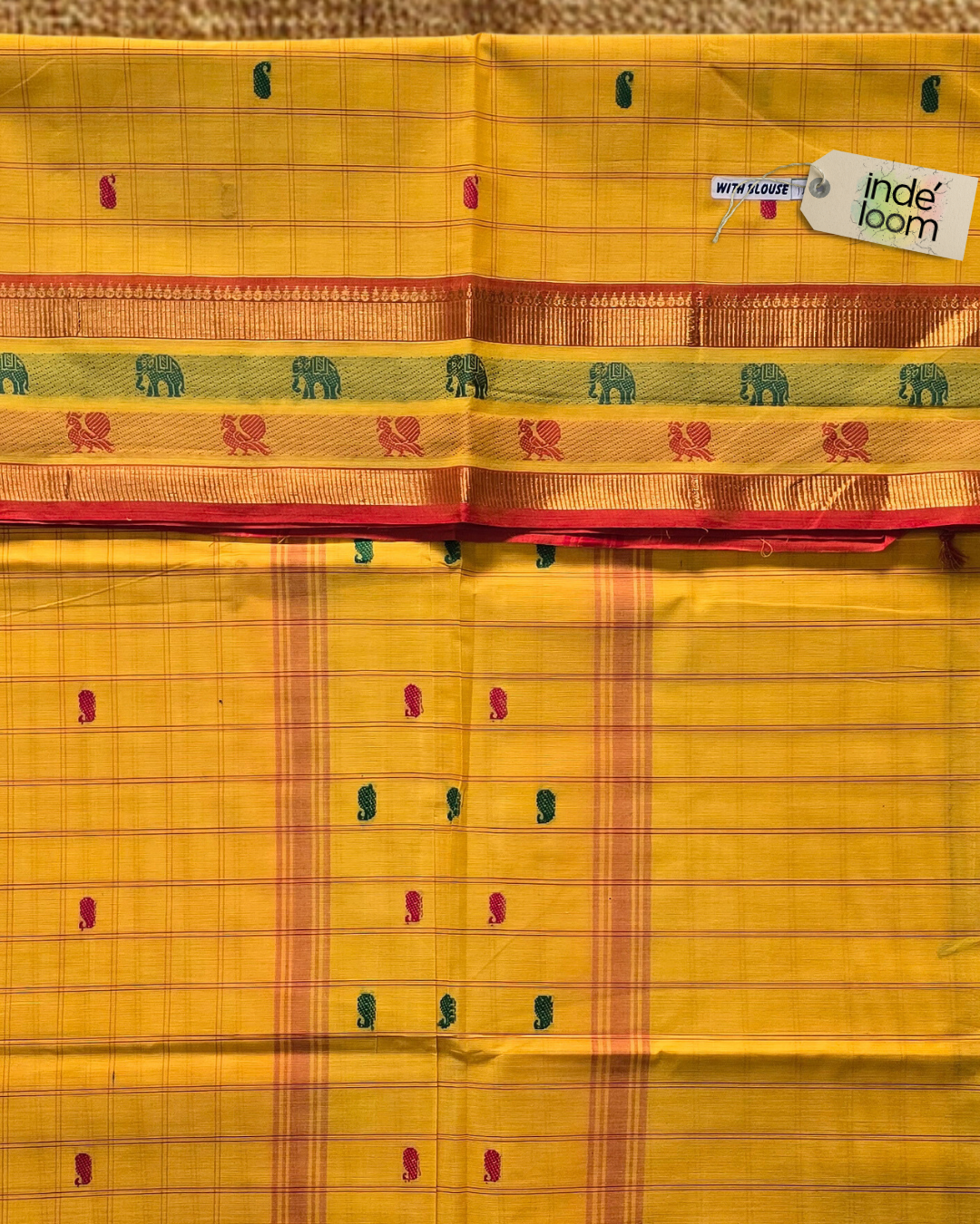 Kanchi Cotton|Bright Yellow & Orange