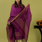 Handwoven Jamdani cotton Unstitched 2-piece Kurti | Deep Magenta Purple