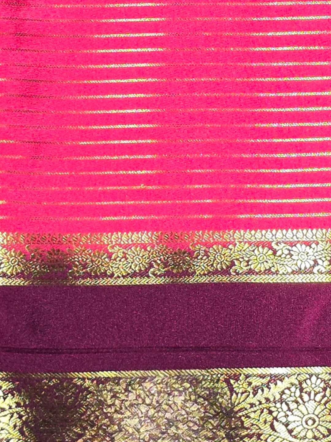 Classic Mysore Silk Saree  |  Rani Pink