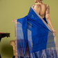 Handwoven Chanderi Silk Cotton Saree | Royal Blue