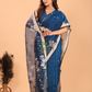 Silk Jamdani Saree With Navy Blue- 153