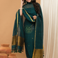 Green forest  color  with gold Jamdani 2-Piece Set Kurti & Dupatta (UNSTITCHED) - 159