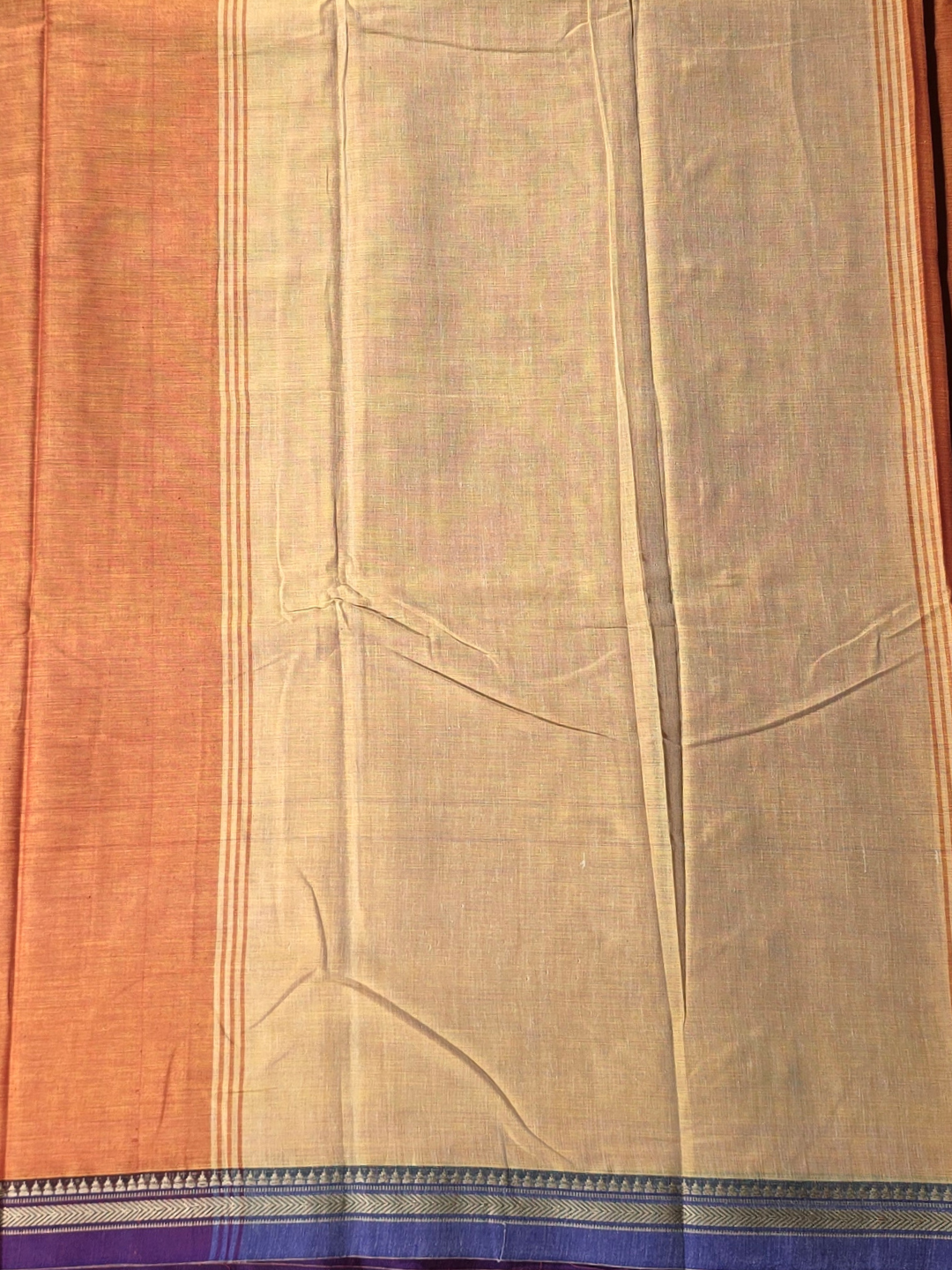 Narayanpet Cotton Saree - Orange