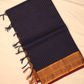 Kanchi Cotton|Navy Blue & Maroon